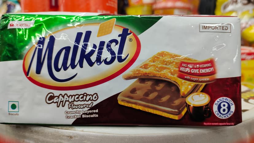Malkist cappuccino flavoured crunchy layered cracker biscuits