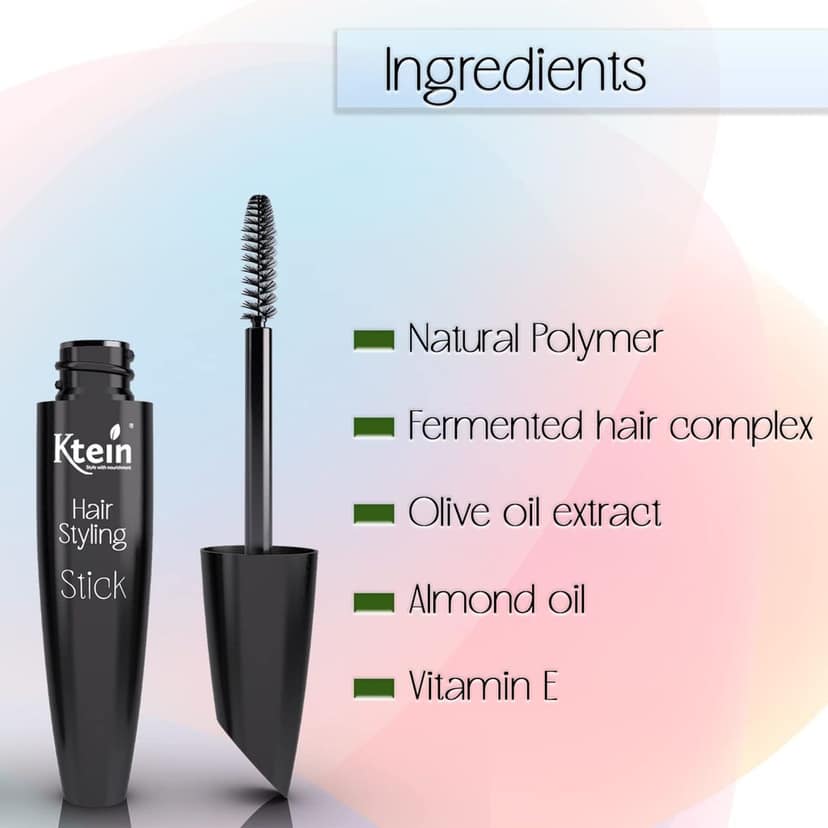 Ktein 100% Natural Plant Based Hair Styling stick/Hair finishing stick, baby hair gel, Small Broken hair finishing Cream, Non-Greasy and Non-styling 12 ML view 3