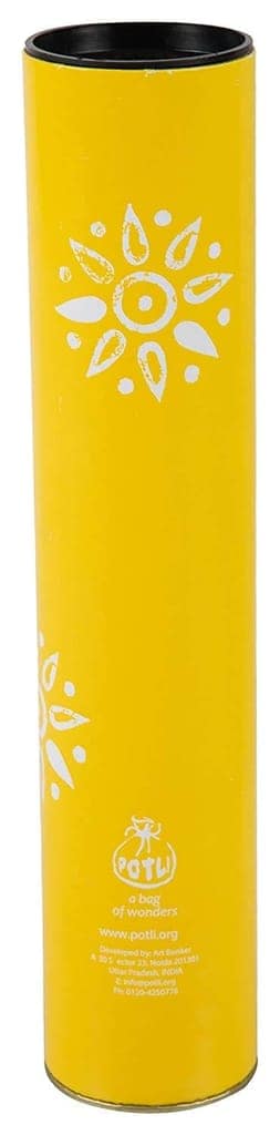 DIY Block Print your own Dupatta kit Yellow Rangoli view 2