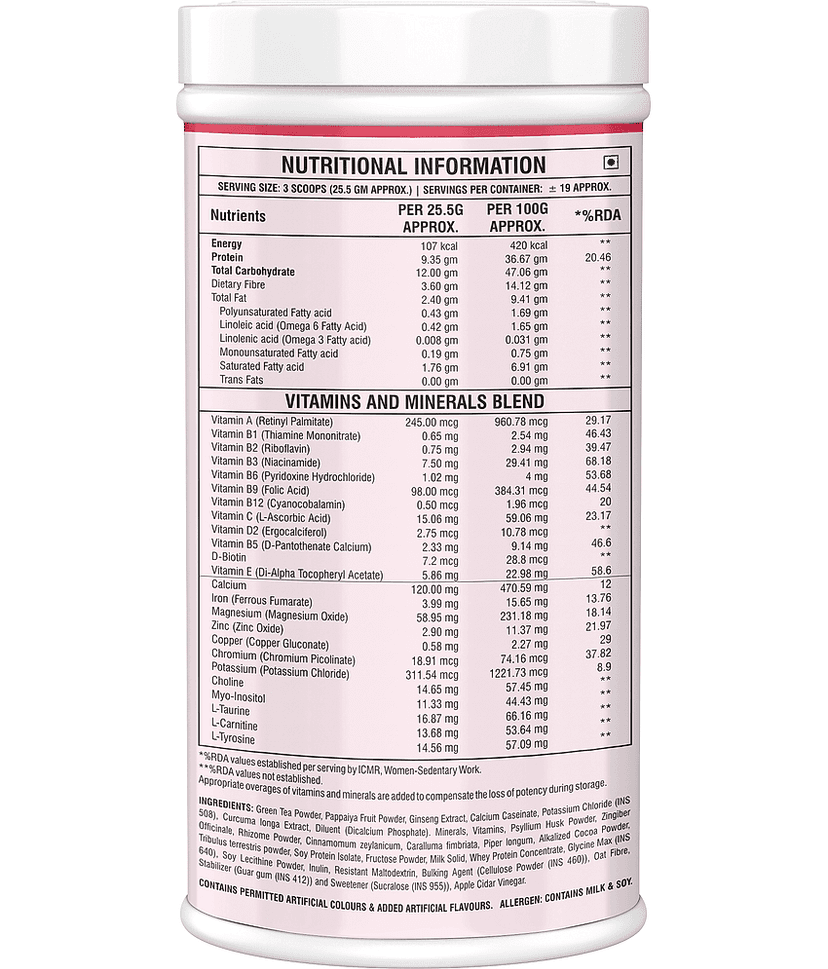 Floral Nutrition Slim Shake Formula 1 with Natural Herbs 500 gm Strawberry view 2