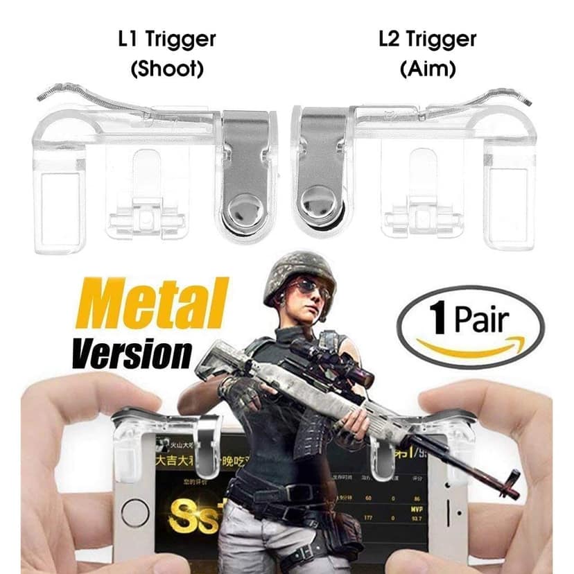 Best Quality with low price Trigger for pubg game/free fire/call of duty all types mobile games for android and IOS Gaming Accessory Kit (Black, For Android)