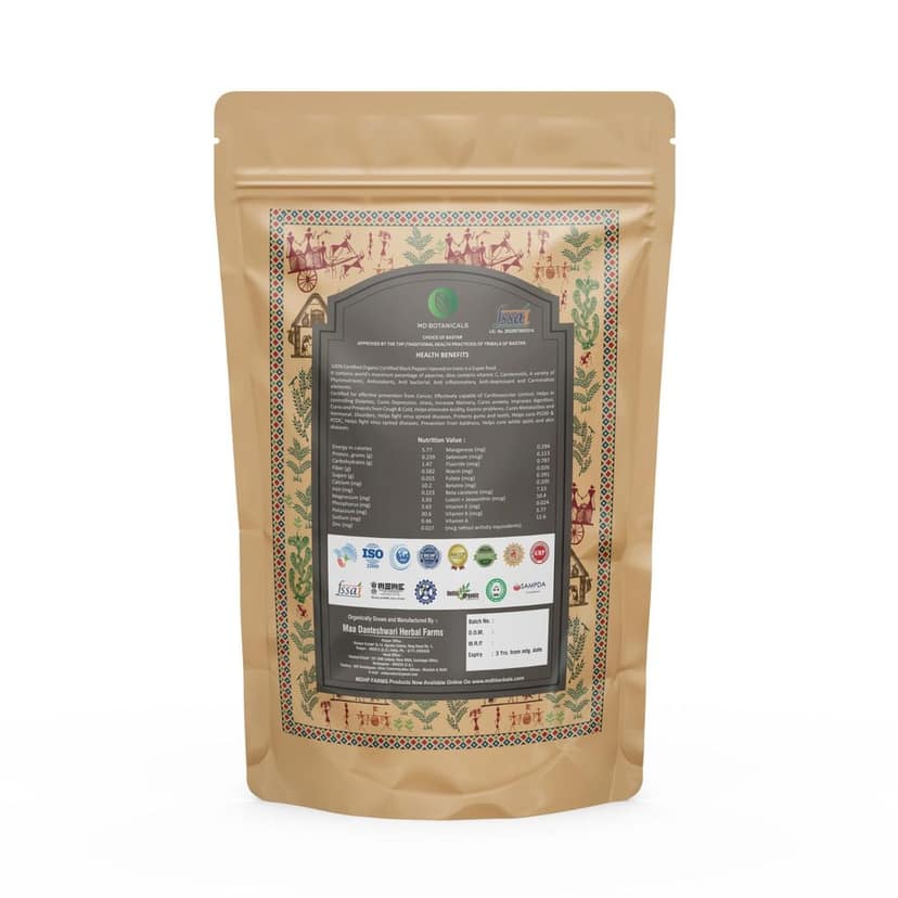 Black Pepper Powder (100gm), Maa Danteshwari Herbal Farm's 100% Natural & Certified Organic Herbs view 2