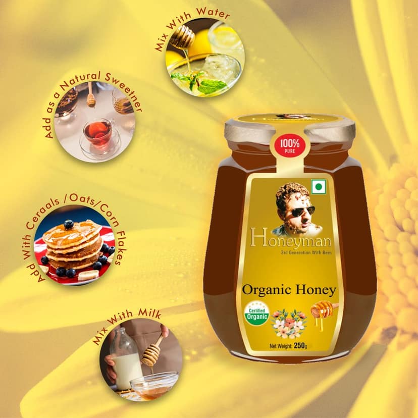Honeyman Organic Honey | Pure & Natural | Energy Booster (500) view 2