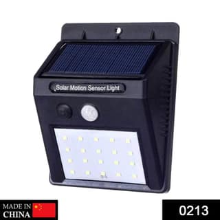 Solar Security LED Night Light for Home Outdoor or Garden Wall (Black) (30-LED Lights)