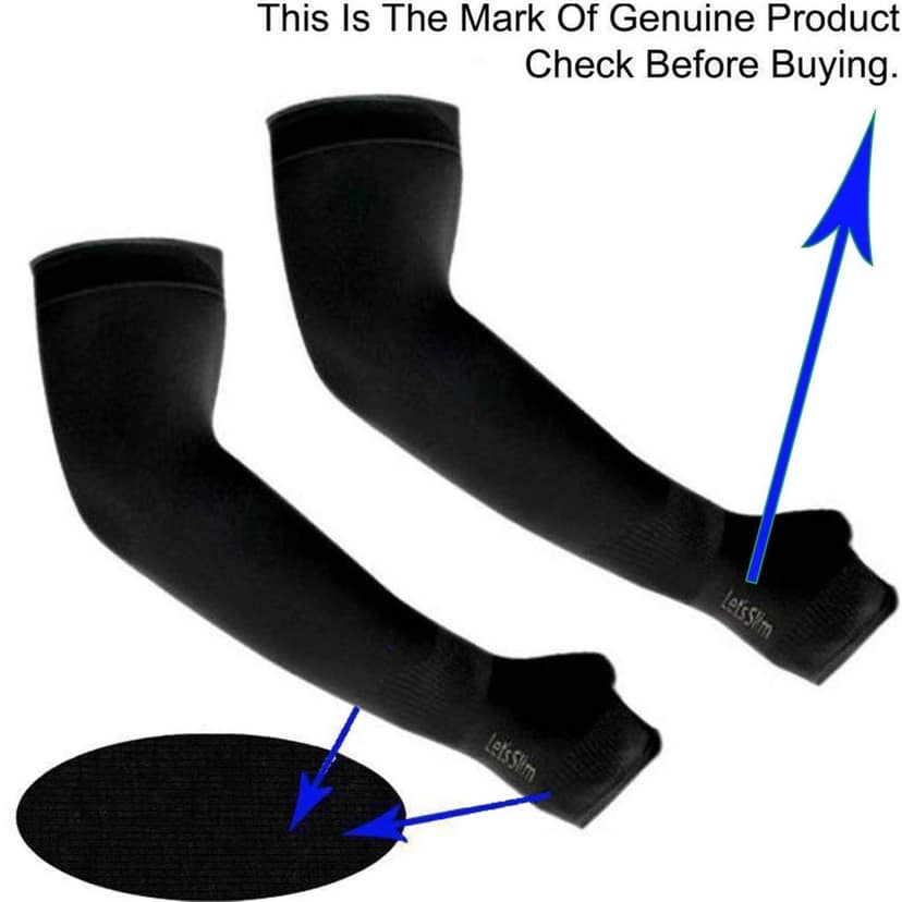 Arm Sleeves for Men and Women(Black) Arm Sleeves For Cricket, Cycling, Tennis, Football, Golf, Outdoor, Gym, Riding view 2