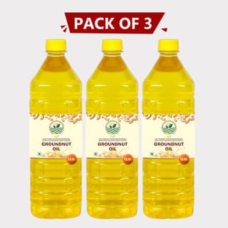 Groundnut oil 1 litre, pack of 3