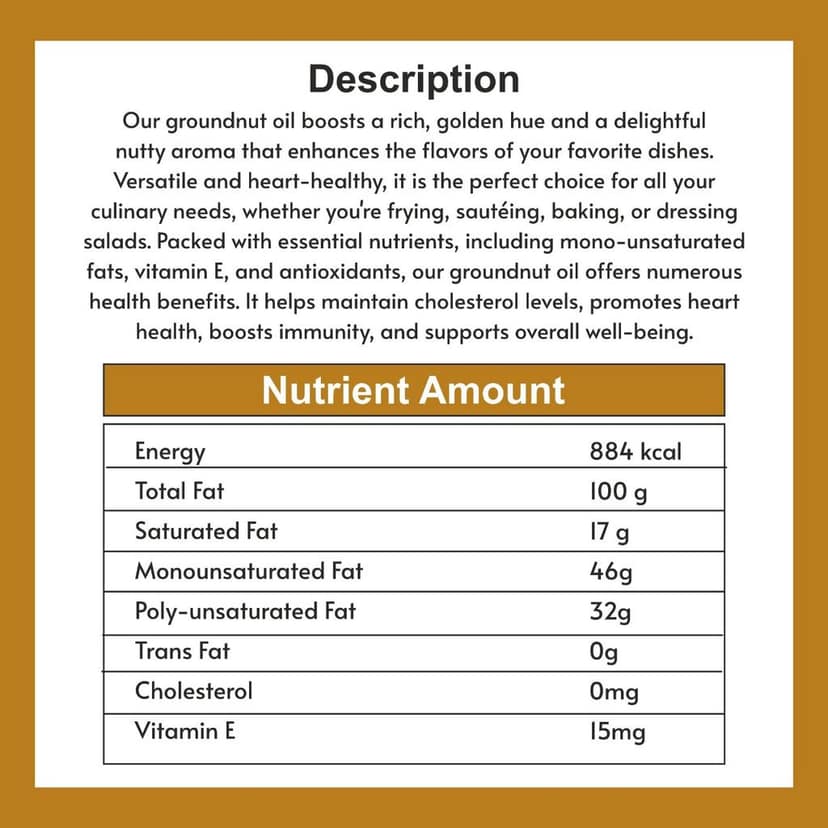Groundnut oil 1 litre, pack of 3 view 3