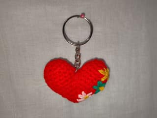 Cute and Colorful Heart-Shaped Keychain