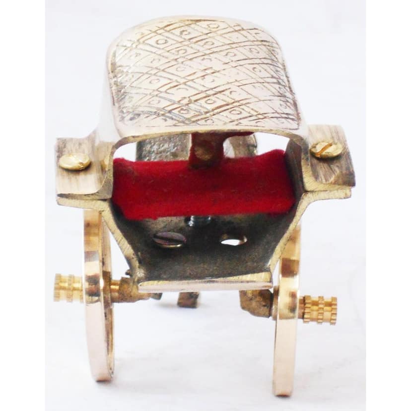 Handcrafted Brass Horse Cart Statue For Home & Gift Purpose, Height : 3 Inch (ZMAS367 C) view 3