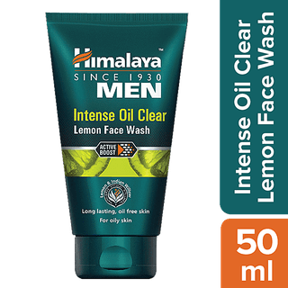 Himalaya Men Intense Oil Clear Lemon Face Wash, 50 Ml(Savers Retail)