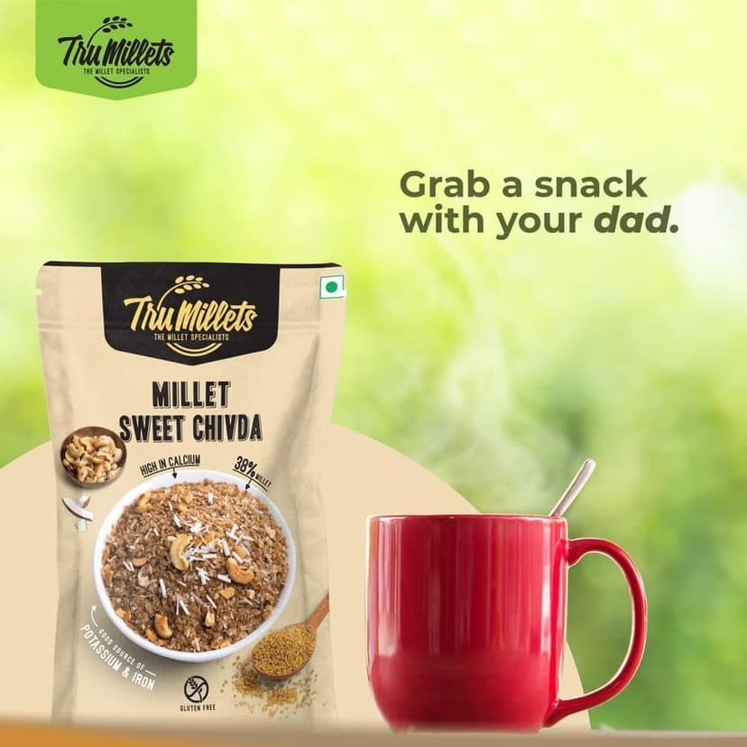 Trumillets 125 Gm Healthy Millet Snack for Kodo Millet Sweet Chivda | Indian Masala Crispy Diet Mixture | Healthy And Hygienic Snacks | High Protein & Fiber Snack | No Preservative view 4