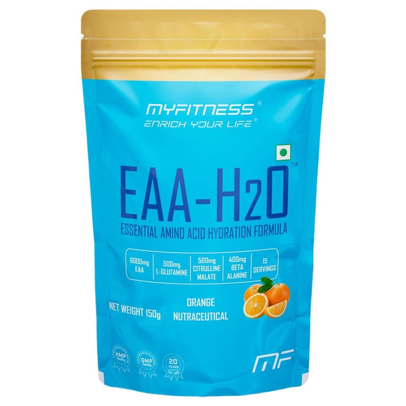 Myfitness EAA Supplement For Men & Women | EAA H2O 150g | 6000mg Essential Amino Acids | Added Glutamine | Citrulline Malate | Beta Alanine | Taurine | Electrolyte Blend |