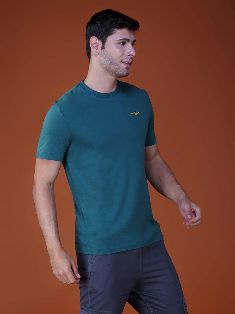 Men's Casual Cotton Jersey Tee Smoke Pine view 3