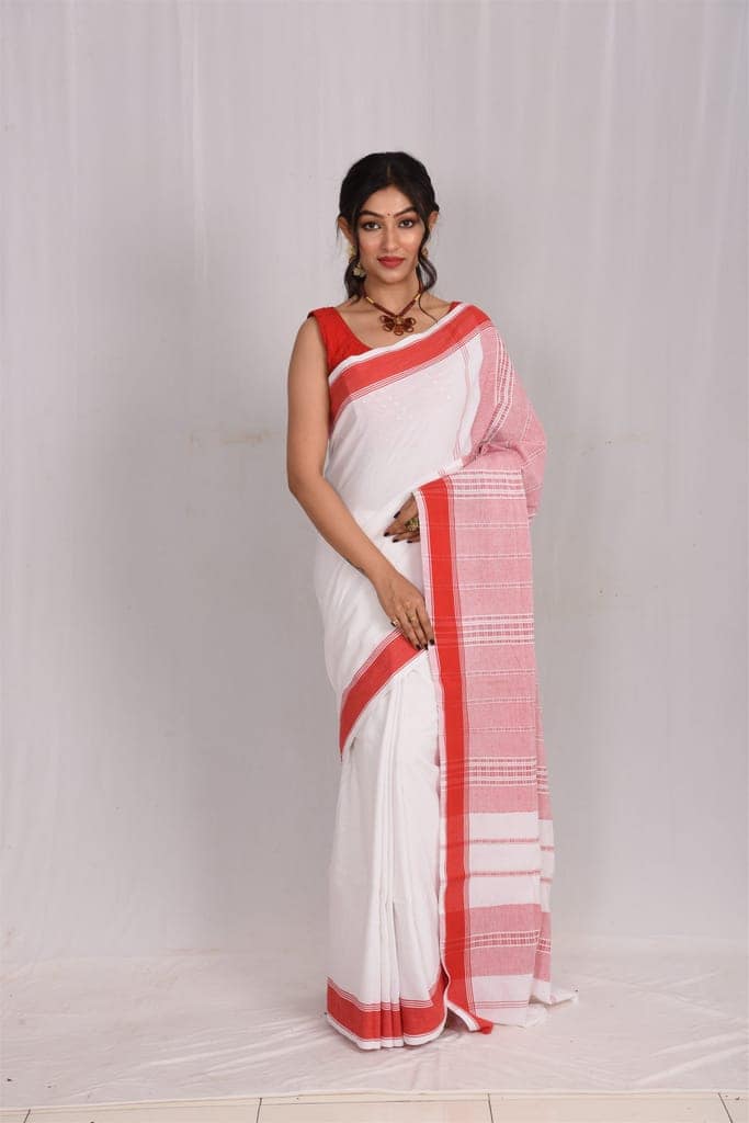 Cotton Laal Paar Saree(SA03035) view 3