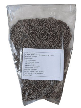 Shree Essentials Whole Masoor Dal (आखा मसूर) | Premium Unpolished Pulses