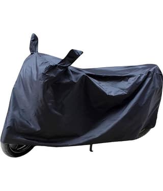 AutoRetail - Black Dust Proof Two Wheeler Polyster Cover With (Mirror Pocket) for All Bike Models ( Pack of 1 )