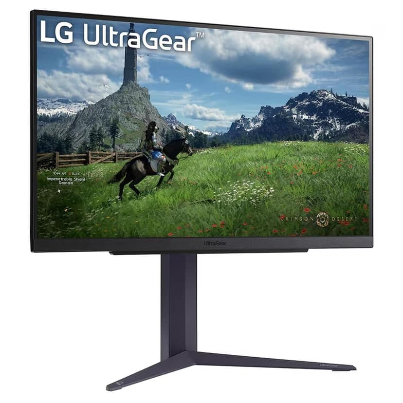 LG 27GS85Q Ultragear Gaming Monitor, 27", QHD, 2560 x 1440, Nano IPS, 1ms (GtG), 180Hz, NVIDIA G-SYNC Compatible, AMD FreeSync, HDR 400, Tilt/Height/Pivot Stand, HDMI, DP, HP Out, Black