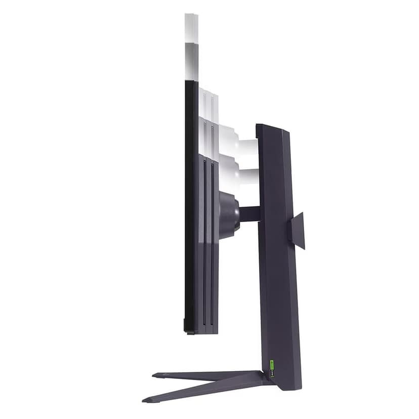LG 27GS85Q Ultragear Gaming Monitor, 27", QHD, 2560 x 1440, Nano IPS, 1ms (GtG), 180Hz, NVIDIA G-SYNC Compatible, AMD FreeSync, HDR 400, Tilt/Height/Pivot Stand, HDMI, DP, HP Out, Black view 4