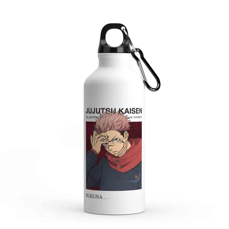 Anime Print Aluminum Sipper Water Bottle 600ML | Leak-Proof, Lightweight, Durable | Sports, School, Gym, Home, Office, Travel For Boys/Girls Gift Brother, Sister, Friends, Adults-D16