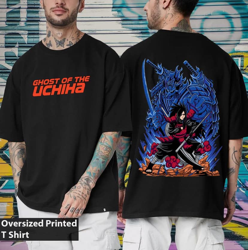 SCOTT FINCHER Men's Anime Graphic Printed T-Shirt: Unleash Your Inner Ninja -AA(ARN)BLACK_306 view 3