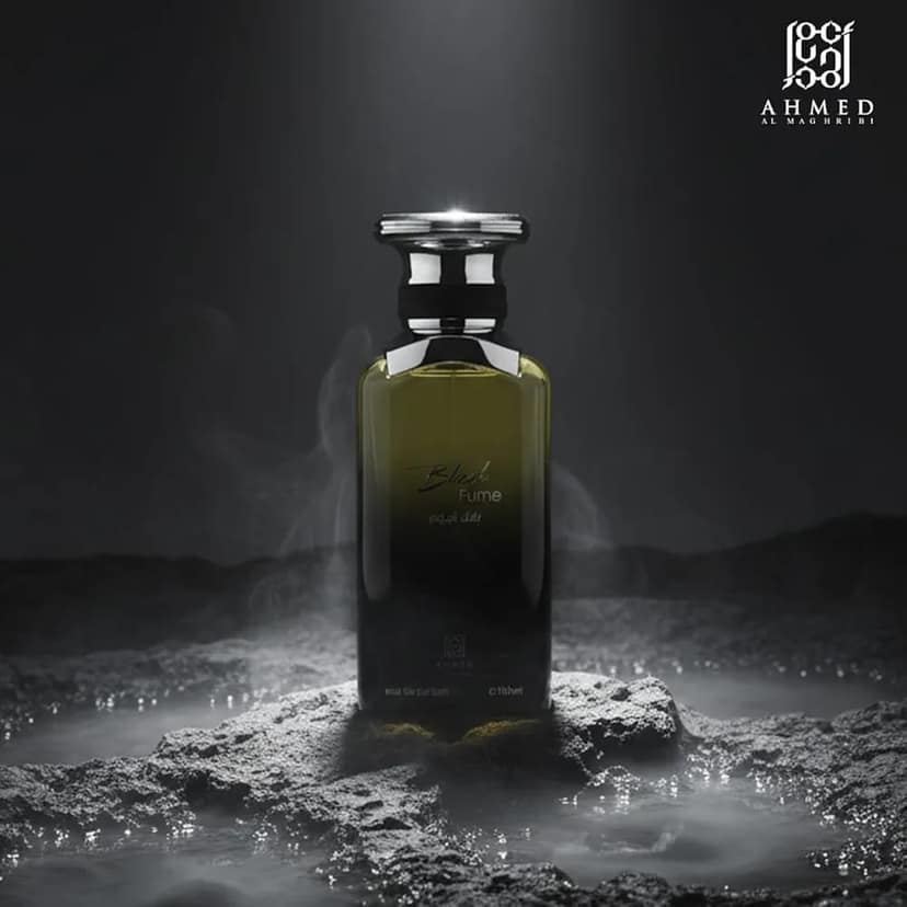 Ahmed Al Maghribi Black Fume EDP for Men 100ml – Intense Smoky Woody Long-Lasting Perfume view 2