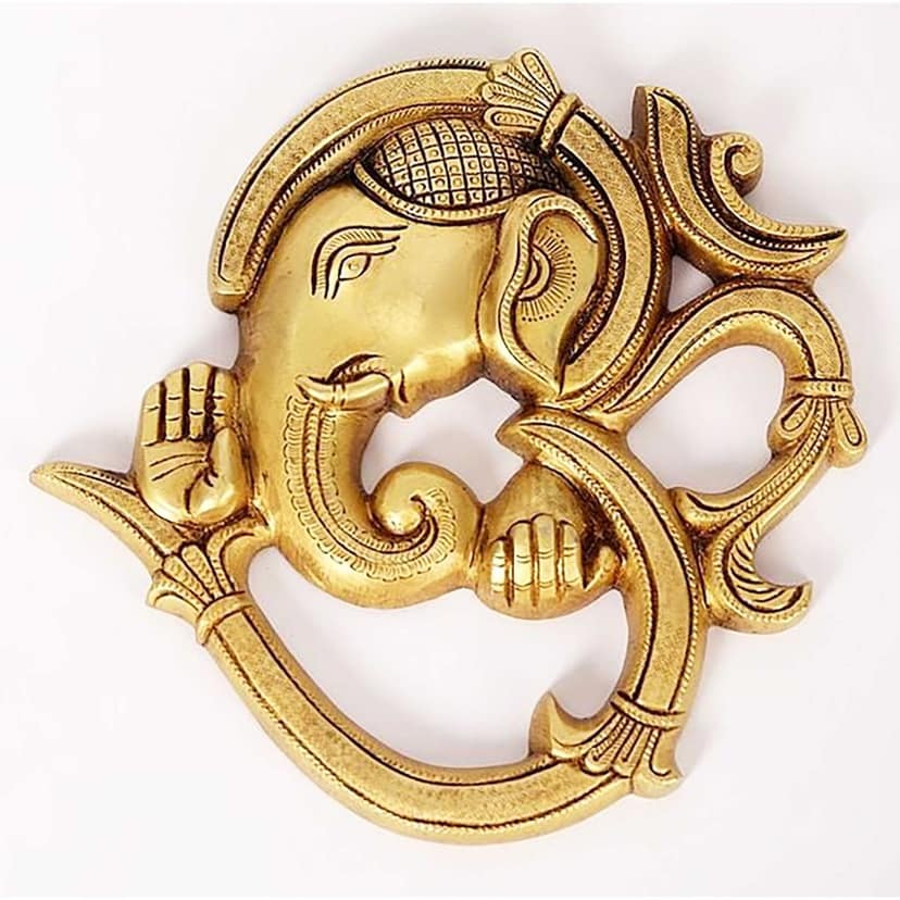 Brass Showpiece Om With Ganesh Face God Idol Statue (BSMAS1609 C) view 2
