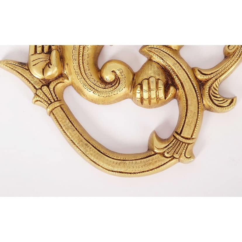 Brass Showpiece Om With Ganesh Face God Idol Statue (BSMAS1609 C) view 4