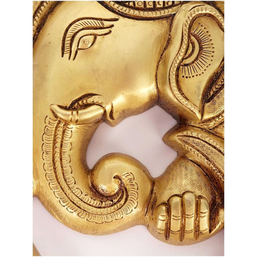 Brass Showpiece Om With Ganesh Face God Idol Statue (BSMAS1609 C) view 5