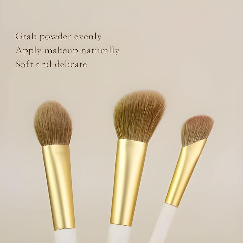 13-Piece Makeup Brush Set | Soft Synthetic Bristles for Face & Eye | Durable Cruelty-Free Brushes with Travel Pouch | Blending & Highlighting Kit (Original) view 5