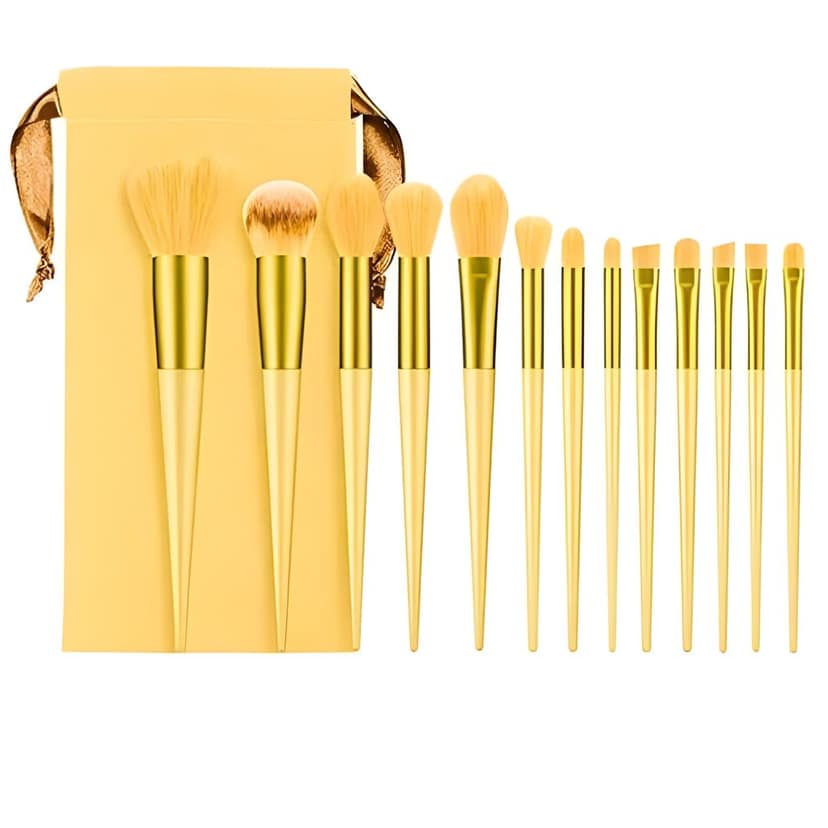 13-Piece Makeup Brush Set | Soft Synthetic Bristles for Face & Eye | Durable Cruelty-Free Brushes with Travel Pouch | Blending & Highlighting Kit (Original) view 6