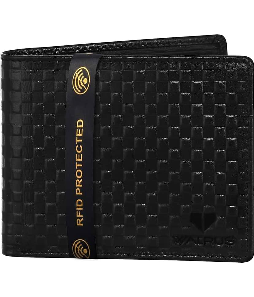 Walrus Leather Black Casual Regular Wallet