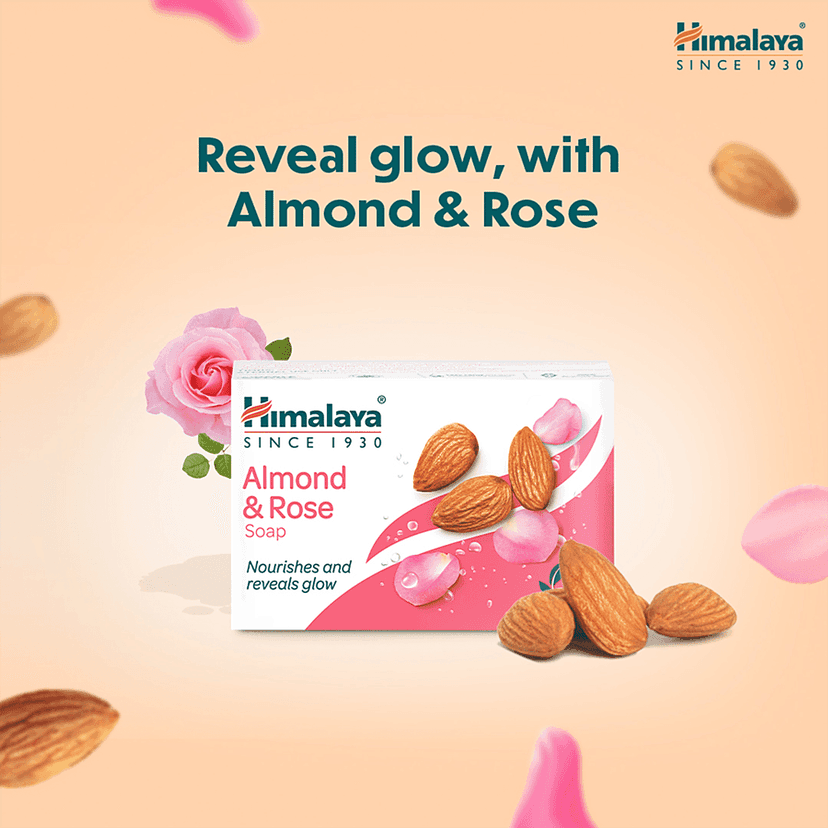 Himalaya Almond & Rose Soap, Moisturizes & Cools Skin, 75 G view 2