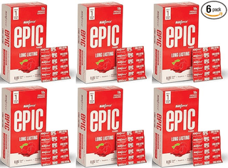 Manforce Epic Pleasure Long Lasting Premium Condoms for Men Super Thin Raspberry Flavour Disposable Pouch (10 Counts) x pack of 6