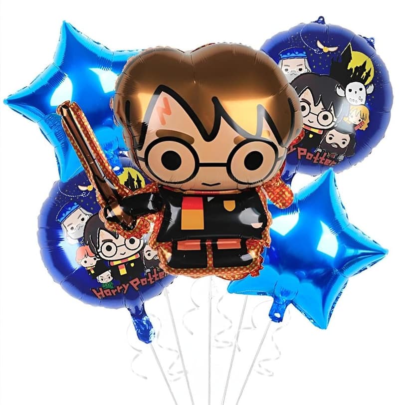 Harry Potter Theme Magic Foil Balloon for Birthday Party Decoration Chiller Party - Set of 5Pcs