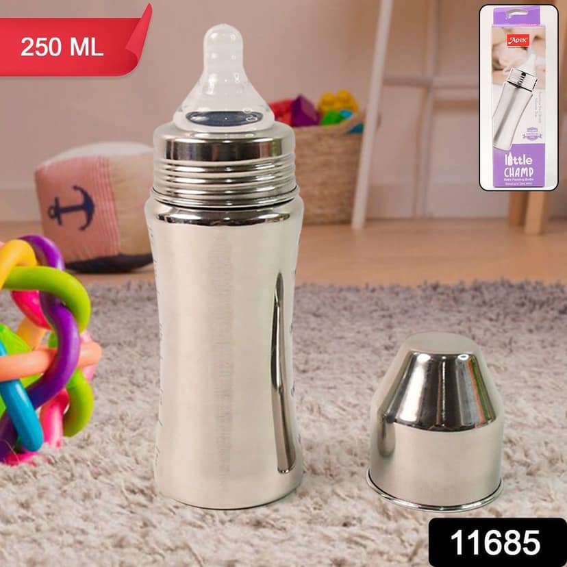 Apex Stainless Steel Little Champ Baby Feeding Bottle (250 ml) view 2