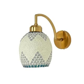 Dazzling Metal and Glass Wall Lamp/Night Lamp, Blue