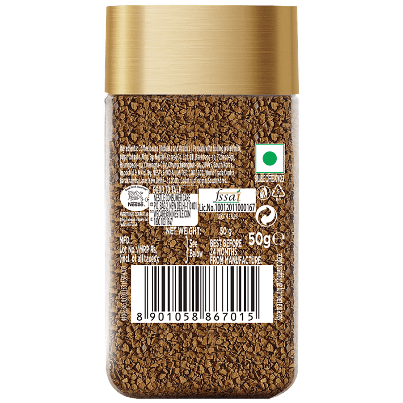 Nescafe Gold Blend Instant Coffee Powder - Arabica & Robusta Beans, 50 G Jar view 2