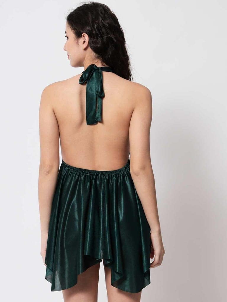 Honeymoon Green Bridal Babydoll Bikini & Night Dress-B36Gb-S-10XL view 2