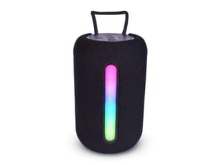 Pebble POD 6W Bluetooth Speaker with HD Sound, RGB LED Light, Compact Design, Fabric & Silicone Build, Multiple Connectivity - Black
