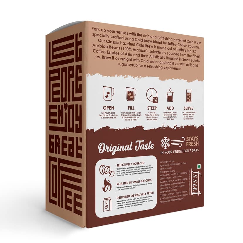 Hazelnut Cold Brew Bags | Free Mason Jar view 3