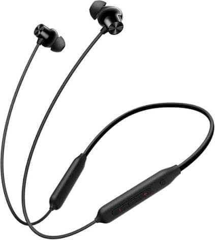Wireless Bluetooth Neckband Earphones with Magnetic Earbuds, Black and Red