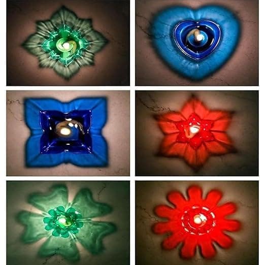 3D Rangoli Reflective Diyas (Set of 12) view 3