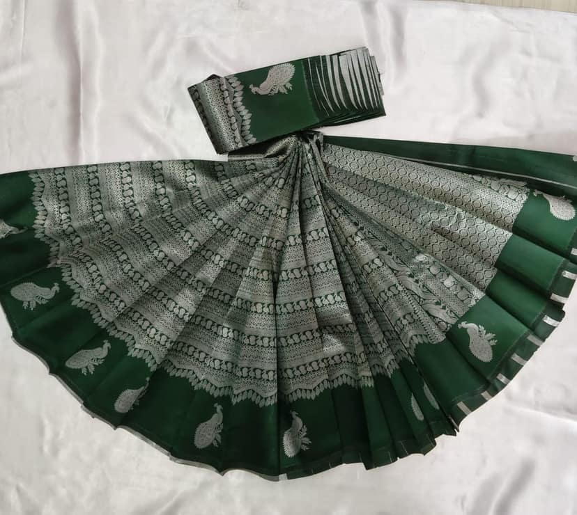 Kubera Silk Cottton Saree with Blouse view 3