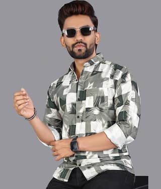 adwynpeter 100% Cotton Regular Fit Printed Full Sleeves Men's Casual Shirt - Multicolor 8 ( Pack of 1 )