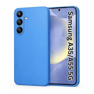 V3Deals Silicone Case Compatible with Samsung Galaxy A55 5G, Samsung A35 | Camera Bump Protection & Inner Velvet Fabric Lining | Ultra Slim Matte Soft Rubberised Case Cover