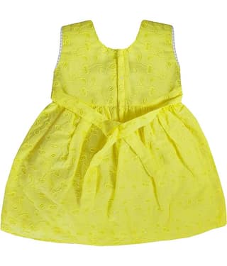 LITTLE PANDA Pack of 1 Baby Girls Cotton Blend Frock ( Yellow )