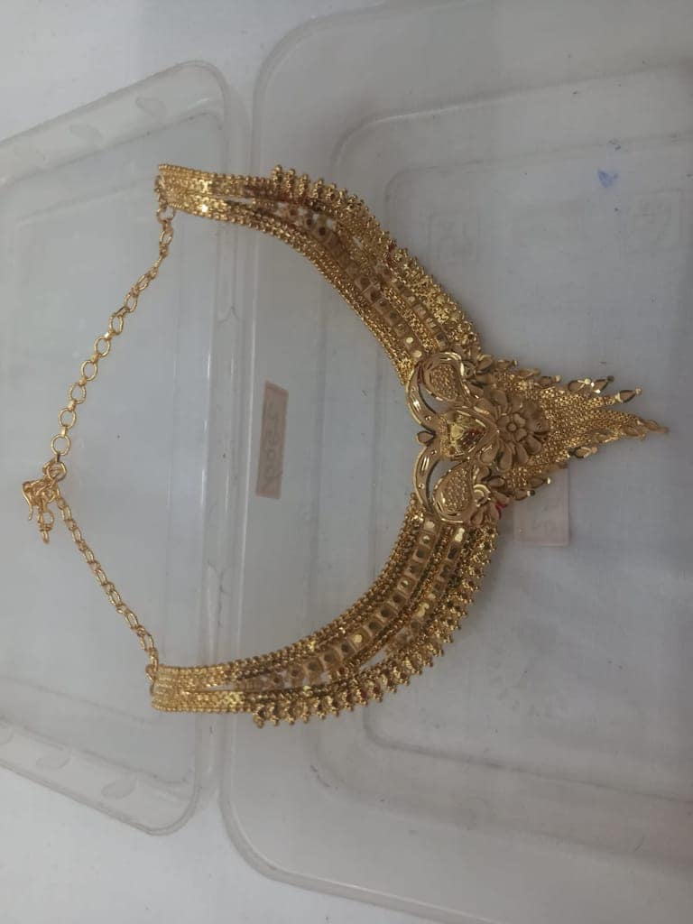22K Gold Plated Traditional Indian Necklace Set with Earrings for Women view 2