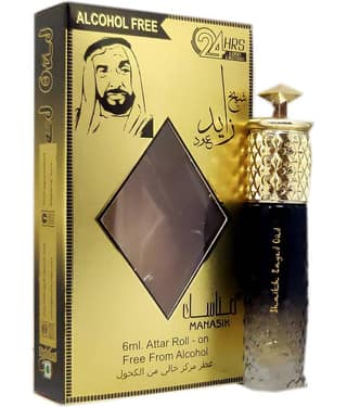 MANASIK SHAIKH ZAYED OUD Concentrated Attar Roll On 6ml .