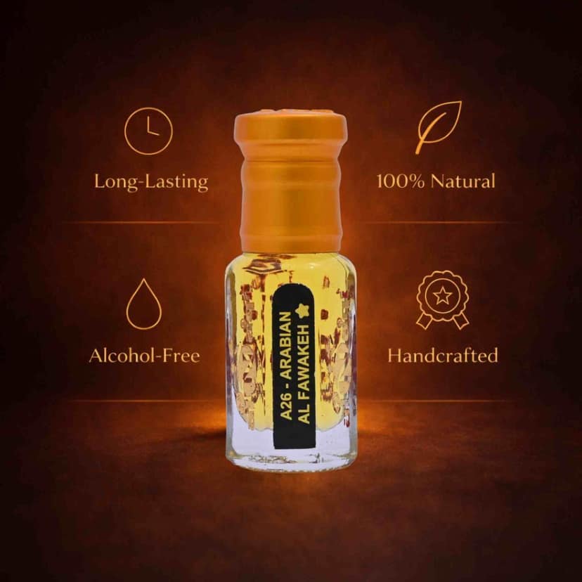 alnaqi fragrances Arabian Al Fawakeh Attar | Alcohol Free| Pack Of 1 | Original & Long Lasting Fragrance | Most Wanted Arabian Aroma |Unisex | view 4