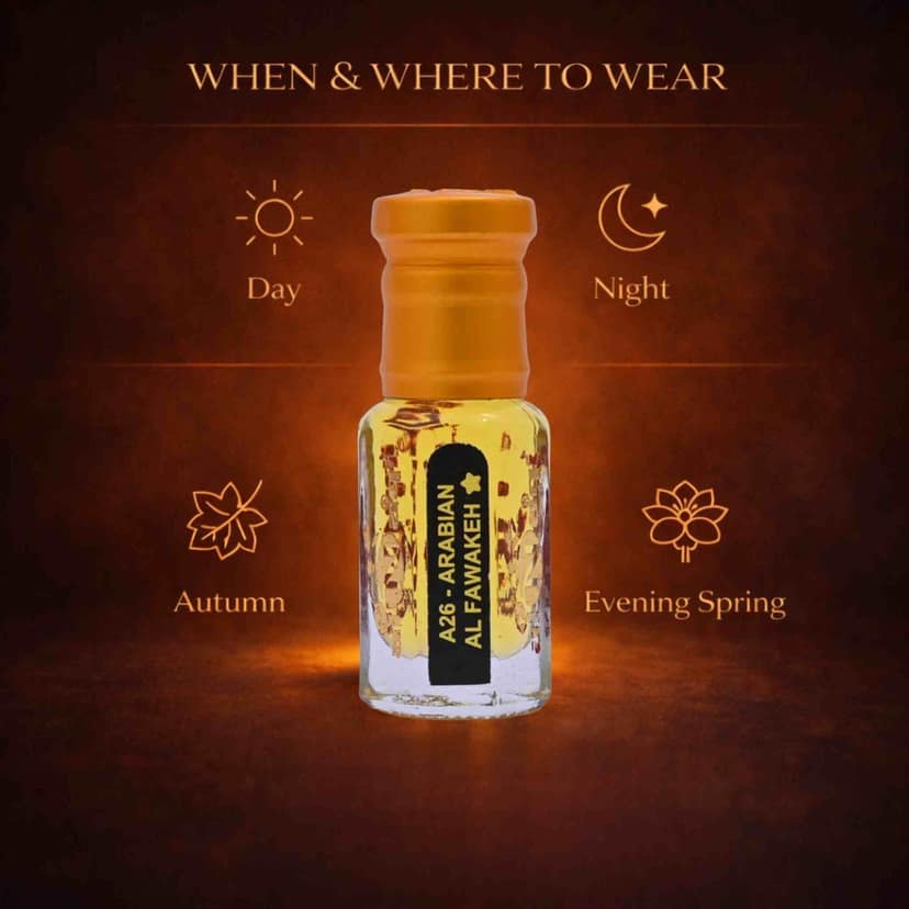 alnaqi fragrances Arabian Al Fawakeh Attar | Alcohol Free| Pack Of 1 | Original & Long Lasting Fragrance | Most Wanted Arabian Aroma |Unisex | view 5